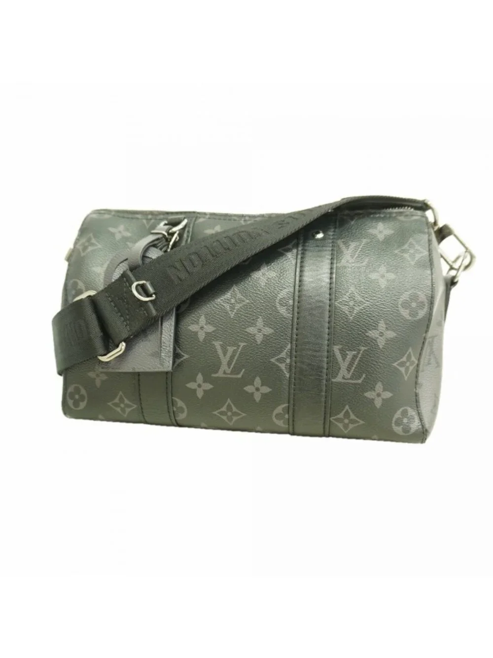 Louis Vuitton Shoulder Bag Monogram Eclipse City Keepall Black Gray